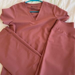 Figs Mauve Scrub Set XS